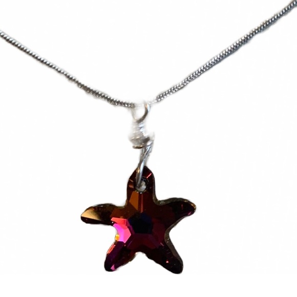 Swarovski Vintage Star fish necklace.Hand wired SS - Picture 3 of 7